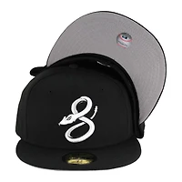 Arizona Diamondbacks Black and White City Connect Logo Gray UV 59FIFTY Fitted Hat