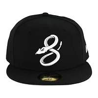 Arizona Diamondbacks Black and White City Connect Logo Gray UV 59FIFTY Fitted Hat