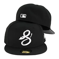 Arizona Diamondbacks Black and White City Connect Logo Gray UV 59FIFTY Fitted Hat