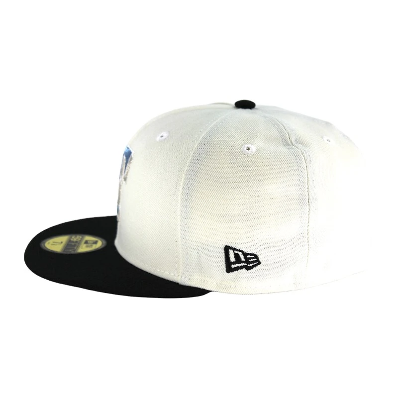 Texas Rangers Chrome and Black Blue Logo Gray UV 59FIFTY Fitted Hat