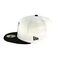 Texas Rangers Chrome and Black Blue Logo Gray UV 59FIFTY Fitted Hat