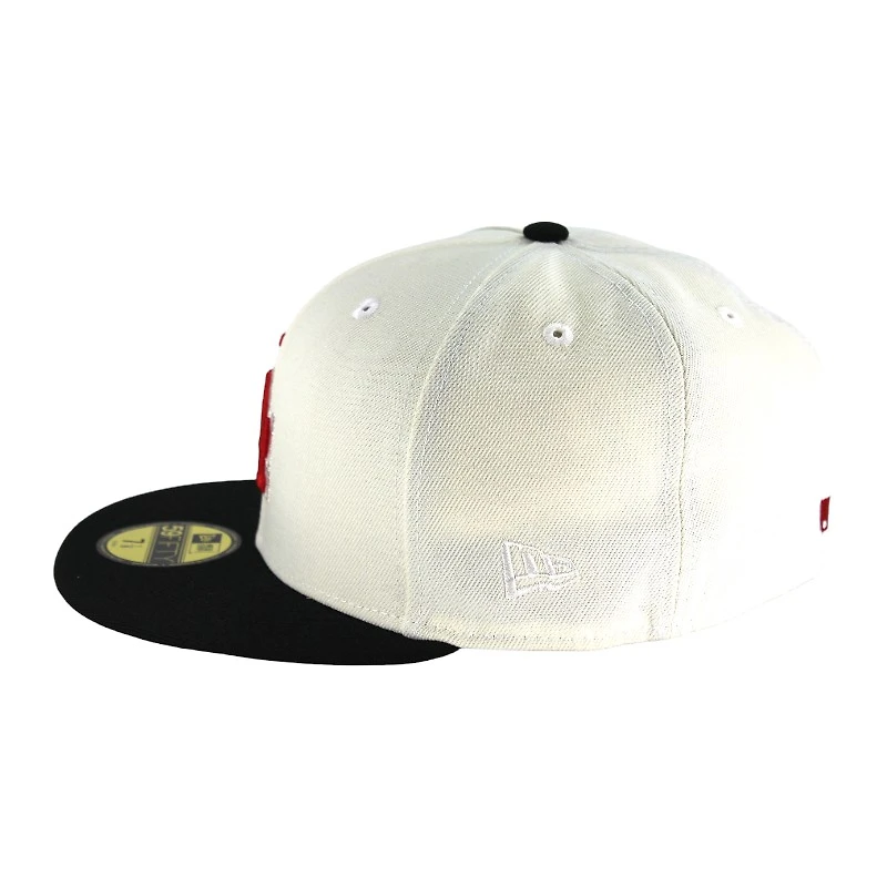 Los Angeles Dodgers Chrome and Black Red Logo Gray UV 59FIFTY Fitted Hat