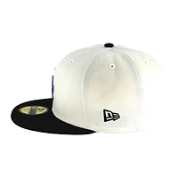Los Angeles Dodgers Chrome and Black Royal Blue Logo Gray UV 59FIFTY Fitted Hat
