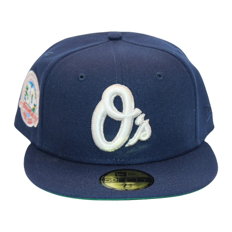 Baltimore Orioles Oceanside Navy "DPM Stock Pack" 30th Anniversary of Camden Yards Patch Green UV New Era 59Fifty Fitted Hat