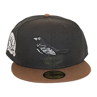 Baltimore Orioles Black and Brown "DPM Stock Pack" 50th Anniversary Patch Gray UV New Era 59Fifty Fitted Hat