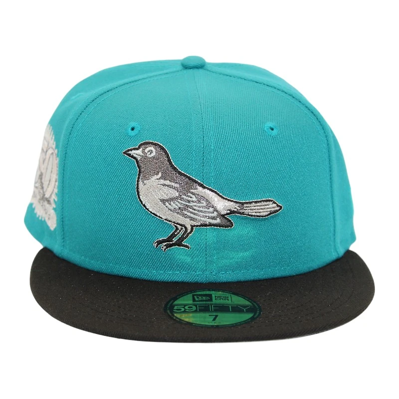 Baltimore Orioles Teal and Black "DPM Stock Pack" 50th Anniversary Patch Gray UV New Era 59Fifty Fitted Hat