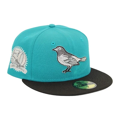 Baltimore Orioles Teal and Black "DPM Stock Pack" 50th Anniversary Patch Gray UV New Era 59Fifty Fitted Hat