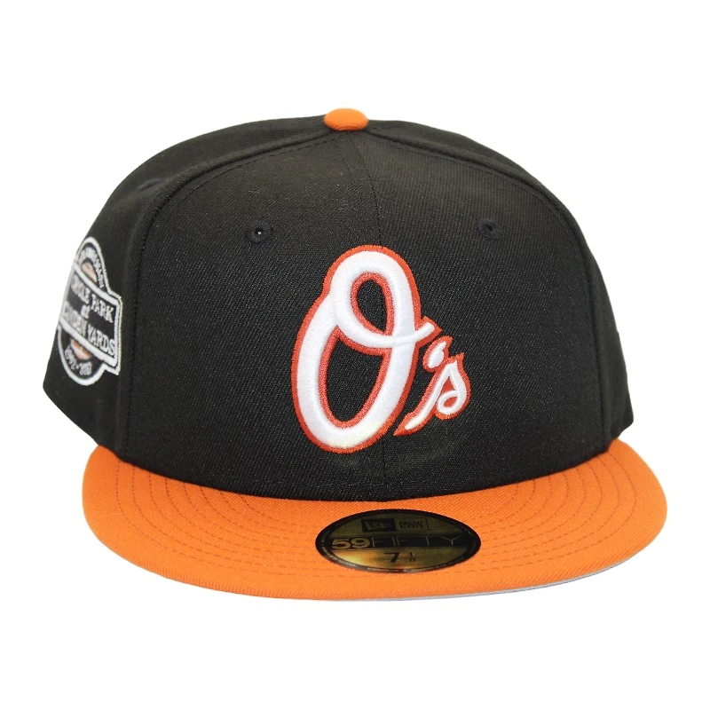 Baltimore Orioles Black and Burnt Orange "DPM Stock Pack" 20th Anniversary of Camden Yards Patch Gray UV New Era 59Fifty Fitted Hat