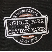 Baltimore Orioles Black and Burnt Orange "DPM Stock Pack" 20th Anniversary of Camden Yards Patch Gray UV New Era 59Fifty Fitted Hat