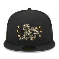 Oakland Athletics Black 2024 Armed Forces Day New Era 59FIFTY Fitted Hat