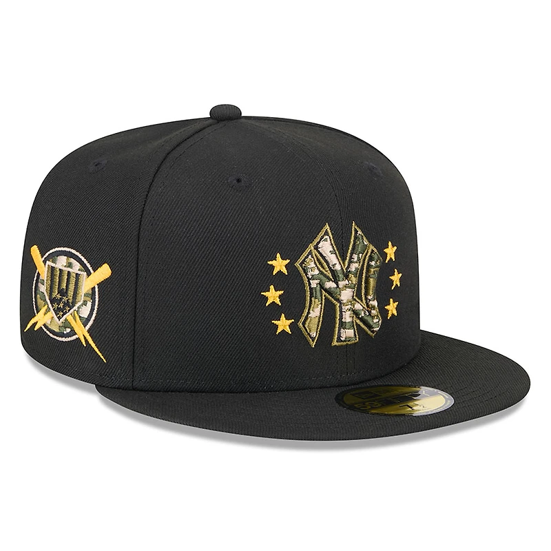 New York Yankees Black 2024 Armed Forces Day Era 59FIFTY Fitted Hat