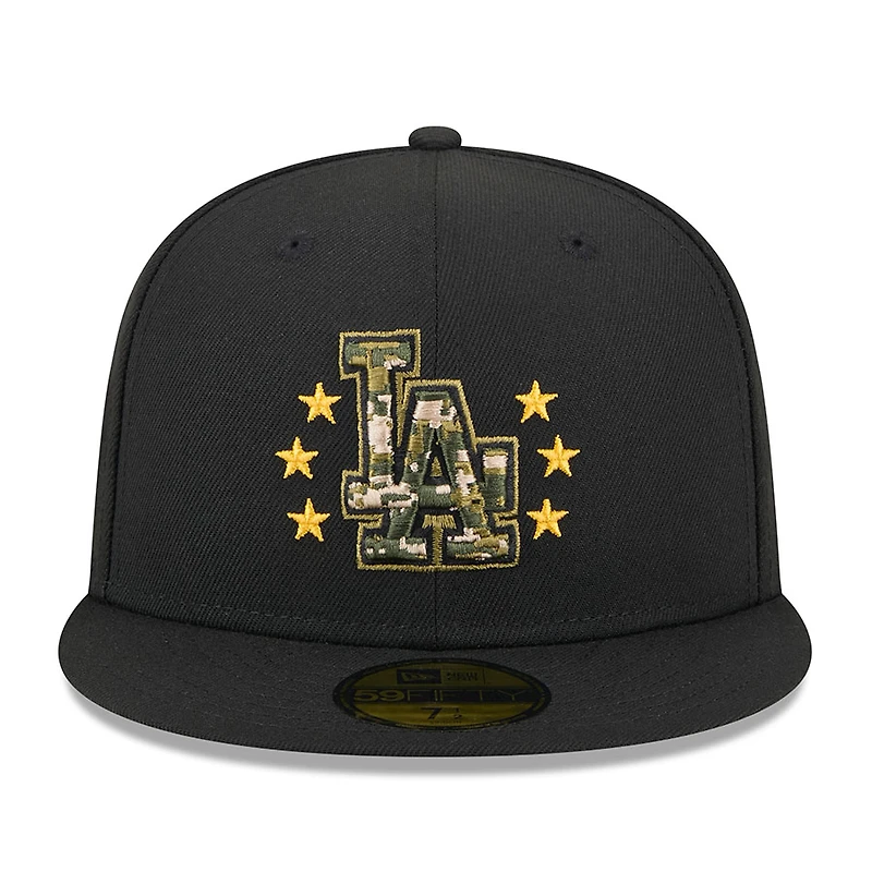 Los Angeles Dodgers Black 2024 Armed Forces Day New Era 59FIFTY Fitted Hat