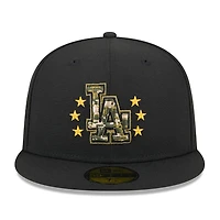 Los Angeles Dodgers Black 2024 Armed Forces Day New Era 59FIFTY Fitted Hat