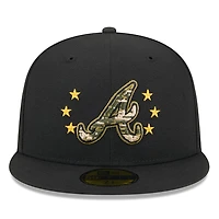 Atlanta Braves Black 2024 Armed Forces Day New Era 59FIFTY Fitted Hat