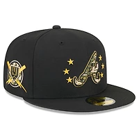 Atlanta Braves Black 2024 Armed Forces Day New Era 59FIFTY Fitted Hat