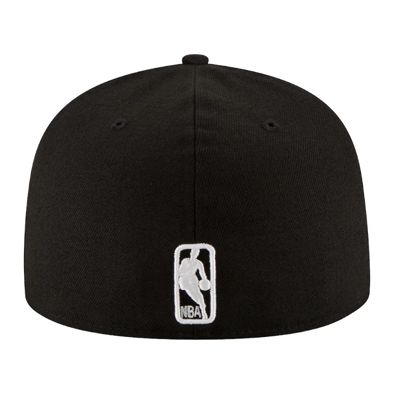 Los Angeles Clippers Black with White Outline NBA New Era 59FIFTY Fitted Hat