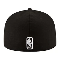 Los Angeles Clippers Black with White Outline NBA New Era 59FIFTY Fitted Hat