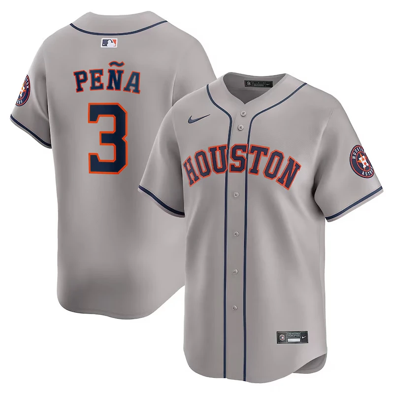 Houston Astros Jeremy Pena Gray Away Nike Limited Player Jersey