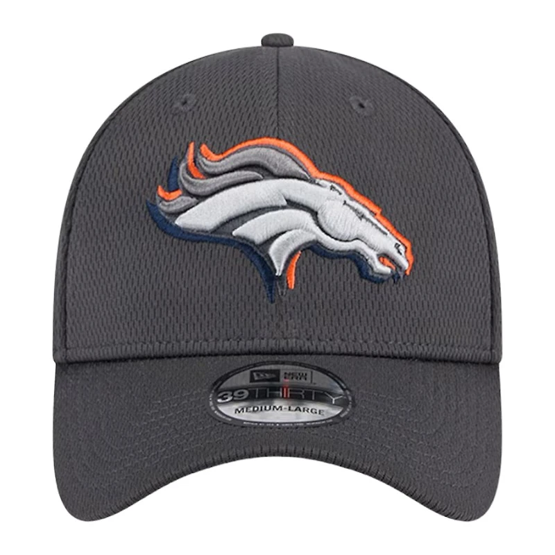 Denver Broncos Graphite 2024 NFL New Era 39THIRTY Flex Hat
