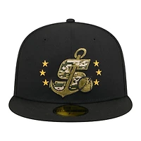 Stockton Ports Black 2024 Armed Forces Day New Era 59FIFTY Fitted Hat