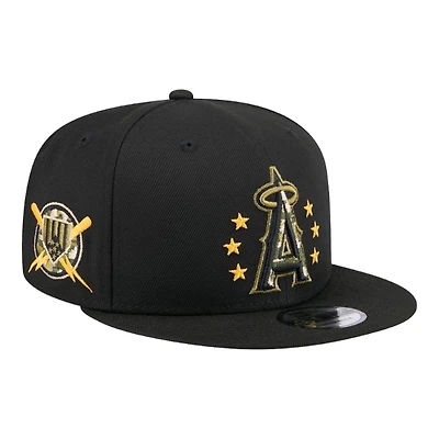 Los Angeles Angels Black 2024 Armed Forces Day New Era 9FIFTY Snapback Hat
