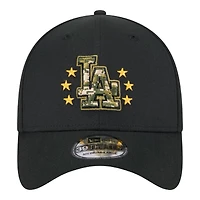 Los Angeles Dodgers Black 2024 Armed Forces Day New Era 39THIRTY Flex Hat