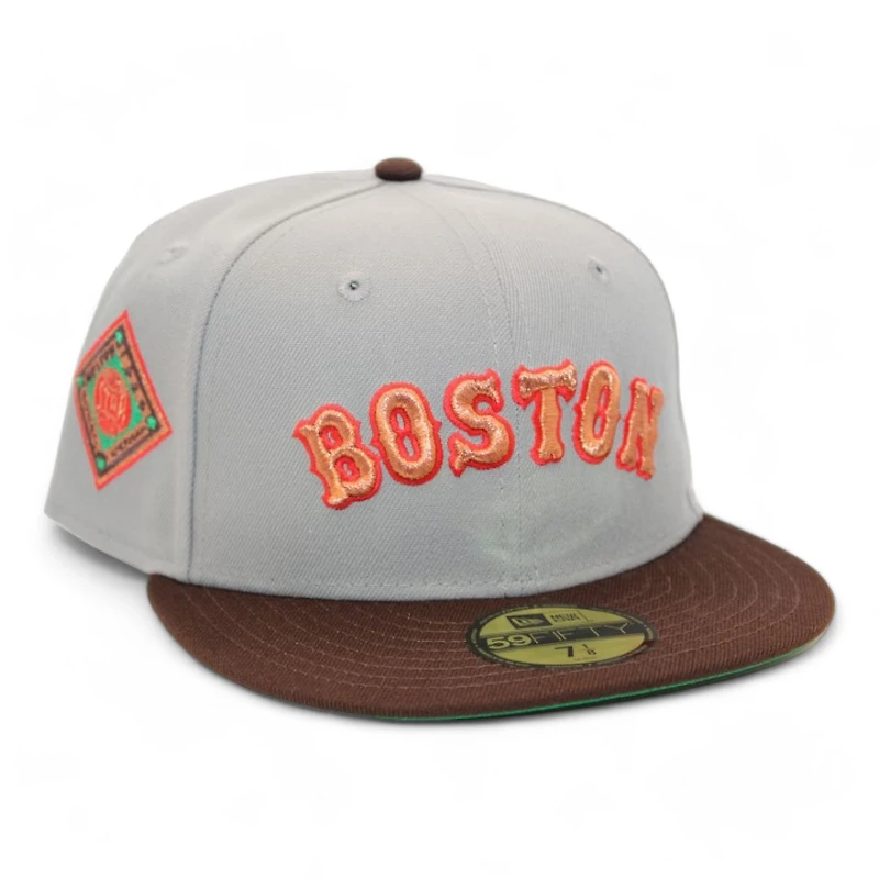 Boston Red Sox Gray and Brown "SnkrBrims Judges Pack" 1936 All Star Game Patch Green UV New Era 59Fifty Fitted Hat