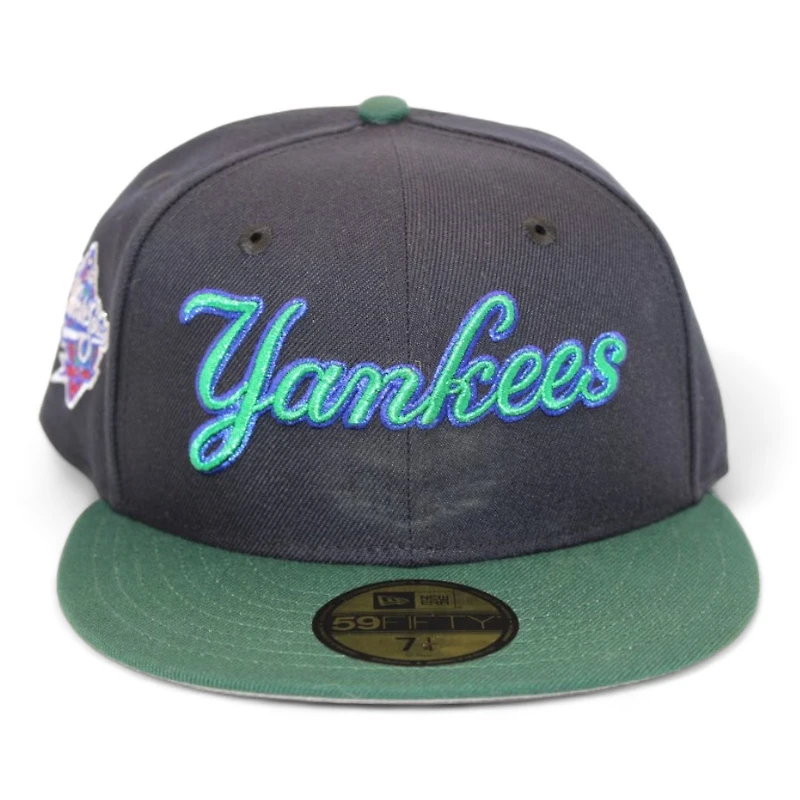 New York Yankees Navy and Green "FlyGuy Judges Pack" 1998 World Series Patch Gray UV Era 59Fifty Fitted Hat