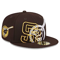San Diego Padres Brown Game Day Overlap Gray UV New Era 59Fifty Fitted Hat