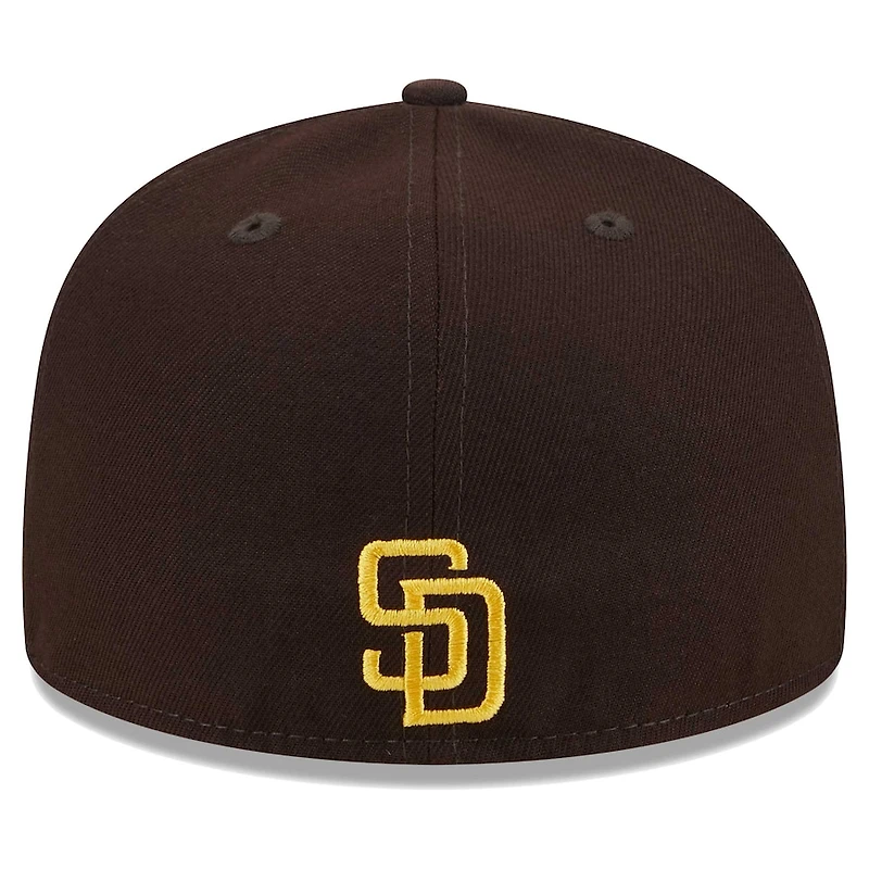 San Diego Padres Brown Game Day Overlap Gray UV New Era 59Fifty Fitted Hat