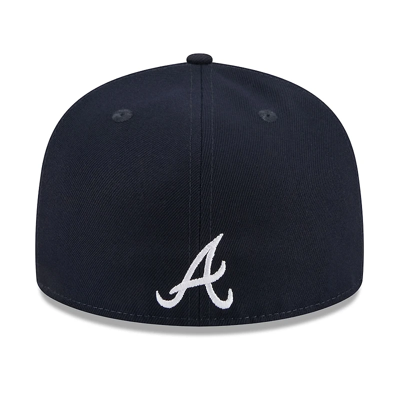 Atlanta Braves Navy Game Day Overlap Gray UV New Era 59Fifty Fitted Hat