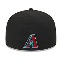 Arizona Diamondbacks Black Game Day Overlap Gray UV New Era 59Fifty Fitted Hat