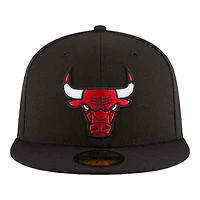Chicago Bulls Black NBA New Era 59FIFTY Fitted Hat