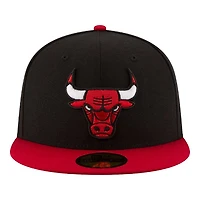 Chicago Bulls Black and Red NBA New Era 59FIFTY Fitted Hat