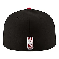 Chicago Bulls Black and Red NBA New Era 59FIFTY Fitted Hat