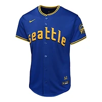Youth Seattle Mariners Julio Rodriguez Nike City Connect Limited Royal Blue Player Jersey
