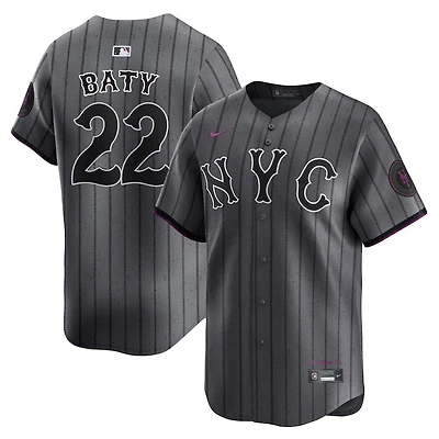 New York Mets Brett Baty Graphite City Connect Nike Limited Player Jersey