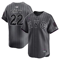 New York Mets Brett Baty Graphite City Connect Nike Limited Player Jersey