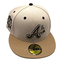 Atlanta Braves Stone and Camel 150th Patch Black UV 59FIFTY Fitted Hat