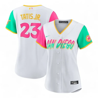 Womens San Diego Padres Fernando Tatis Jr. White City Connect Replica Nike Jersey