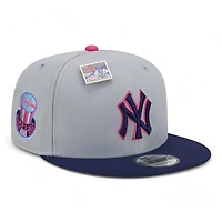 New York Yankees Gray and Navy Raspberry Big League Chew New Era 9FIFTY Snapback Hat
