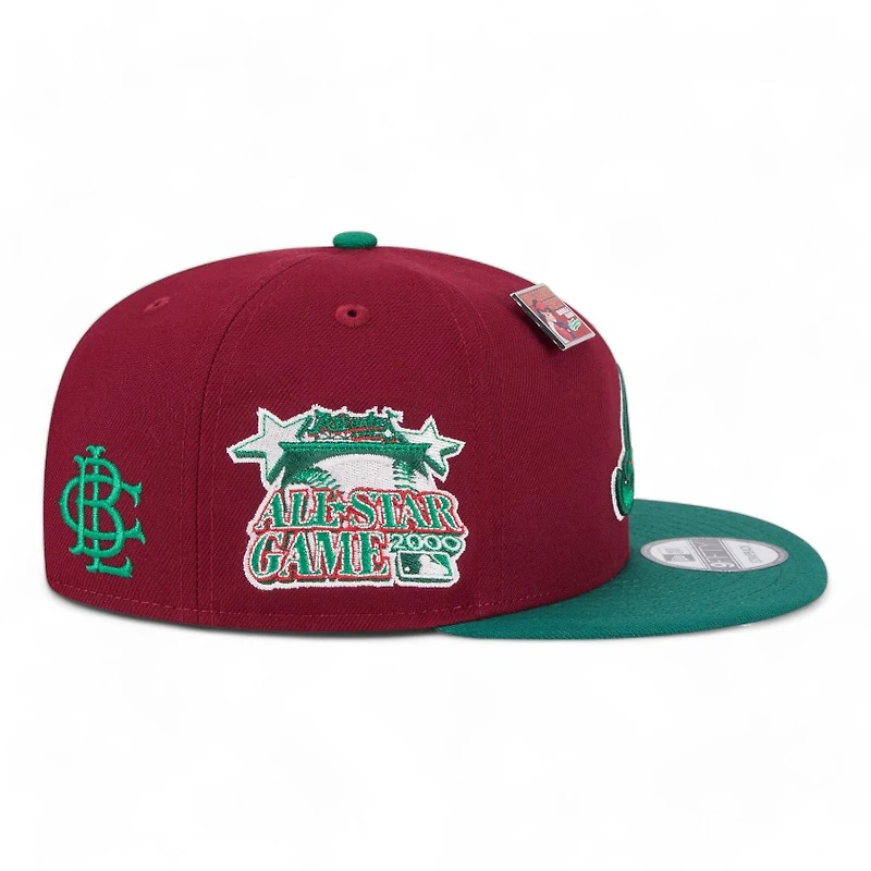 Atlanta Braves Maroon and Green Strawberry Big League Chew New Era 9FIFTY Snapback Hat