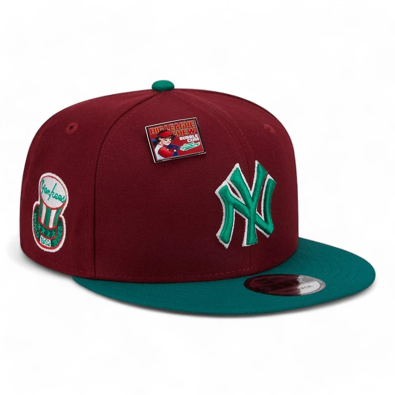 New York Yankees Maroon and Green Strawberry Big League Chew New Era 9FIFTY Snapback Hat