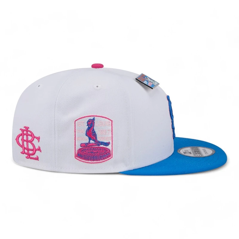 St. Louis Cardinals White and Blue Cotton Candy Big League Chew New Era 9FIFTY Snapback Hat