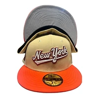 New York Mets Vegas Gold and Orange 25th Anniv Patch Gray UV Era 59FIFTY Fitted Hat