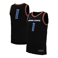 Boise State Broncos Black Number 1 Nike Basketball Jersey