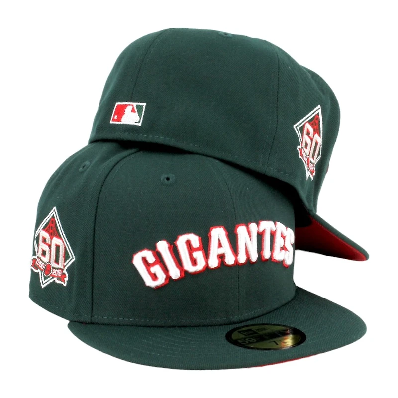 San Francisco Gigantes Dark Green 60th Patch Red UV 59FIFTY Fitted Hat