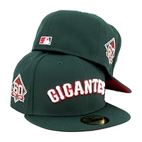 San Francisco Gigantes Dark Green 60th Patch Red UV 59FIFTY Fitted Hat