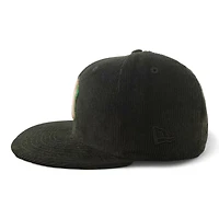 New York Yankees All Black Corduroy 1996 WS Patch Green UV Era 59FIFTY Fitted Hat