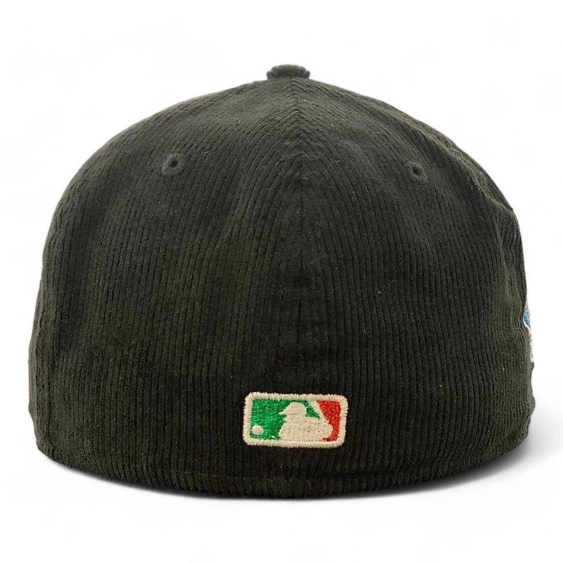 New York Yankees All Black Corduroy 1996 WS Patch Green UV Era 59FIFTY Fitted Hat
